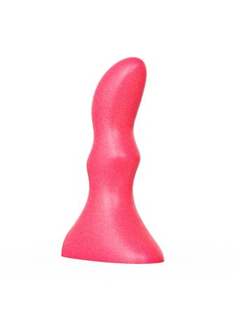 Розовый массажёр простаты - 10 см.